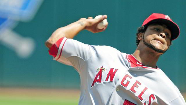 Ervin Santana, pitcher de Angels de Los Angeles