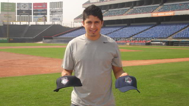 Ramiro Peña de Yankees de Nueva York en el Estadio de Beisbol Monterrey